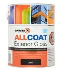 ZINSSER ALL COAT EXTERIOR GLOS BLACK 2.5LITRE